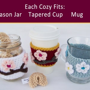 Year of Cup Cozies: Cup Cozy eBook 26 Cochet Patterns Bi-weekly Christmas Halloween Birthday Thanksgiving 4th of July and more... image 3