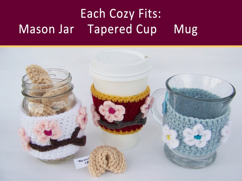 Year of Cup Cozies: Cup Cozy eBook 26 Cochet Patterns Bi-weekly Christmas Halloween Birthday Thanksgiving 4th of July and more... image 3