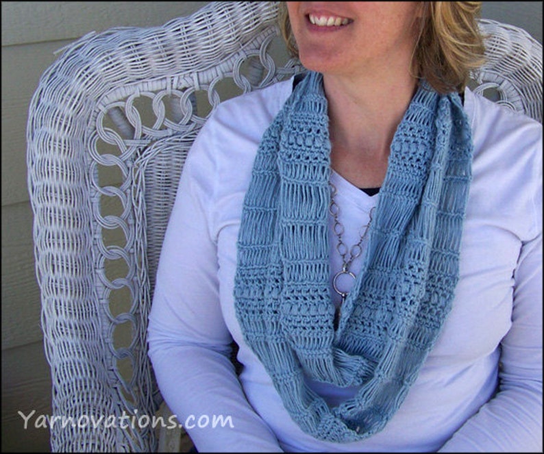 Lacy Scarf and Cowl Crochet Pattern Broomstick Lace, Puff Stitch image 2