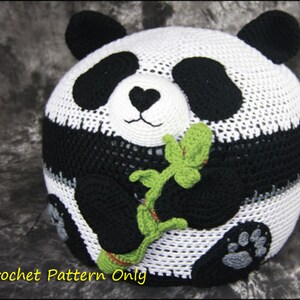 Panda Bean Bag Chair Ottoman Pouf CROCHET PATTERN PDF and Bamboo image 3