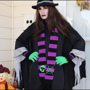 Witch Way, This Way Halloween Costum CROCHET PATTERN Hat, Gloves, Scarf, Leg Warmers-Boot Cuffs Witch Accessories image 2