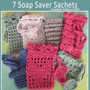 Soap Saver Collection with BONUS: Mary Jane Wash Mitt Crochet Pattern PDF Sachets and Gift Bags image 2