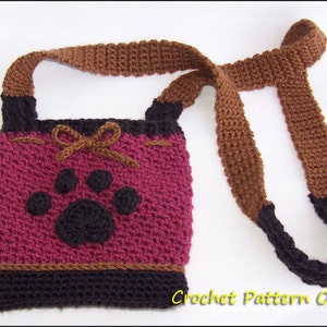 Dog Days Trio CROCHET PATTERN Dog Bone Pillow, Paw Purse Treat Pouch, Pocket Organizer image 6