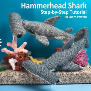 Hammerhead Shark Pin Loom Pattern with Step-by-Step Tutorial