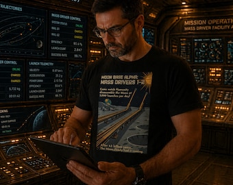 Mass Drivers T-Shirt | Moon Base Alpha The Moon Had It Coming Retro Space Tee | Comfort Colors Apparel