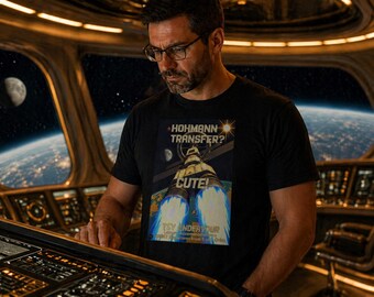 Hohmann Transfer T-Shirt | Cute TSV Endeavour Departure Retro Space Tee | Sci-Fi Humor Comfort Colors Apparel