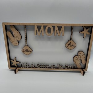Picture Frame Personalized, Personalized Mothers Day Gift, Custom Mothers Day Gift, Life Is Better At the Beach, Gifts for Mom, Wood Gifts, image 3