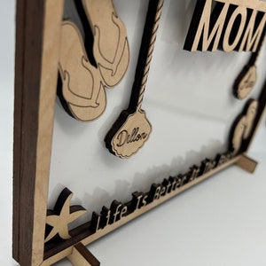 Picture Frame Personalized, Personalized Mothers Day Gift, Custom Mothers Day Gift, Life Is Better At the Beach, Gifts for Mom, Wood Gifts, image 4