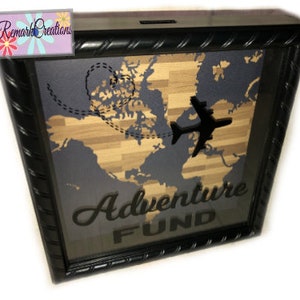 Adventure Fund Shadowbox With Coin Slot / Shadow Box / Display - Etsy