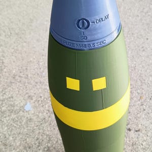 105 Mm 3d Printed Artillery Shell 1:1 Scale 29" long