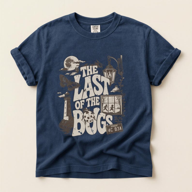Camiseta Comfort Colors® The Last of the Bugs, camiseta de concierto indie folk, camiseta Comfort Colors Vintage Collage, camiseta retro de insectos imagen 6