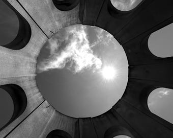 Digital Image of Coit Tower San Francisco, California, Modern Circular Design Wall Art, Digital Download