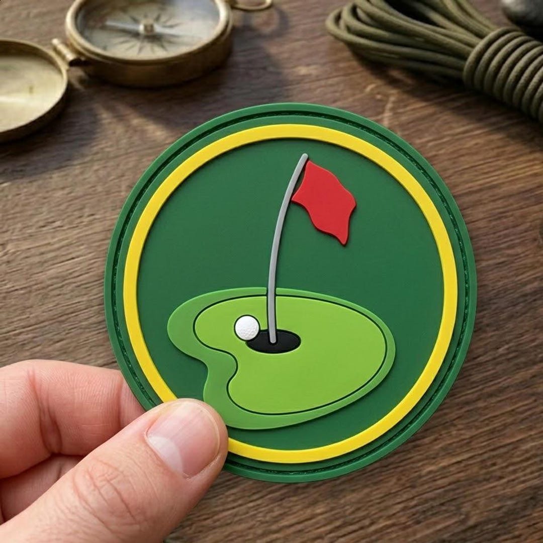 Golf PVC Patch Green Course 3D Rubber Velcro Badge Sports Patch for ...