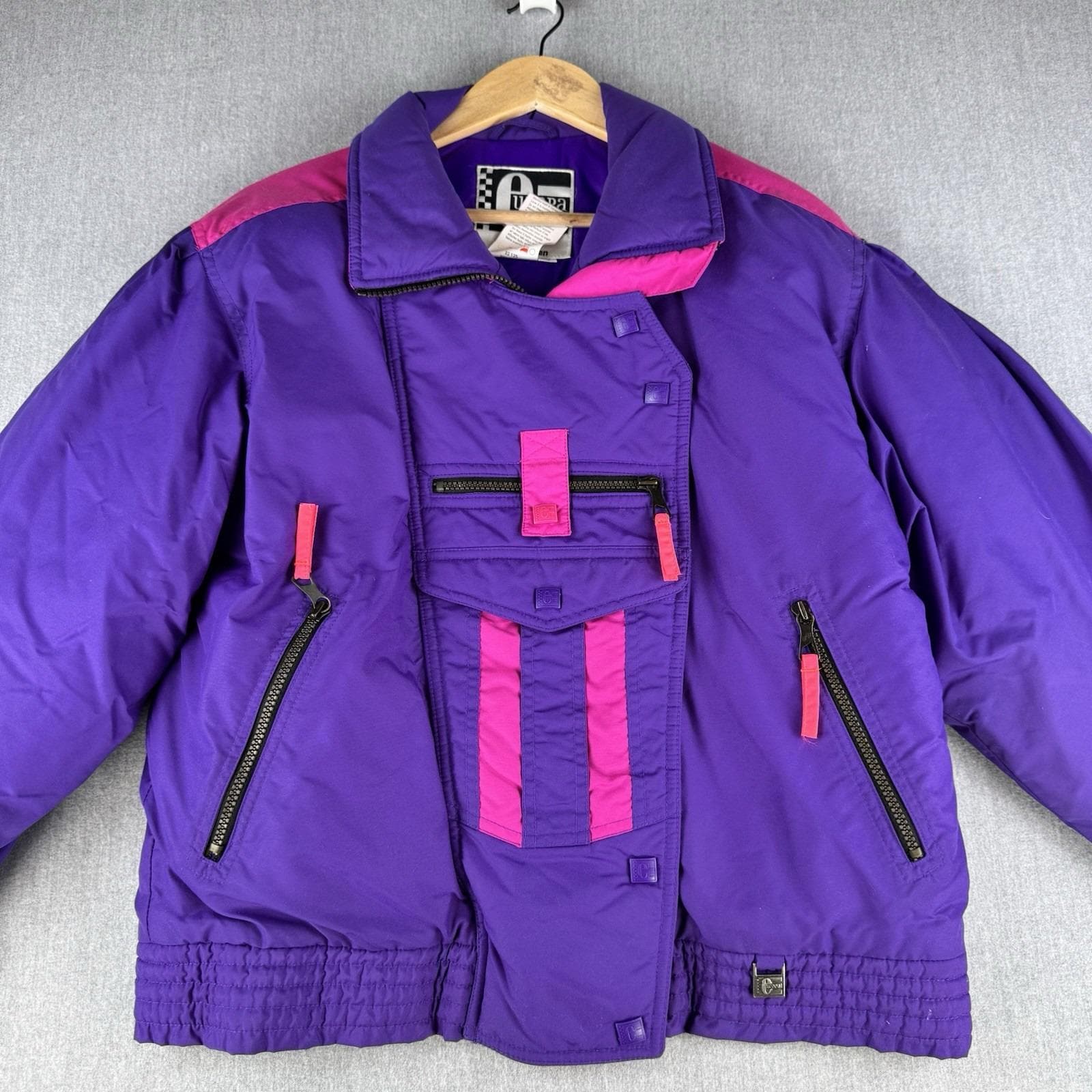 Helly Hansen, Vintage Helly Hansen Europa Ski Jacket Purple Pink Sz 12 Made Korea 90s