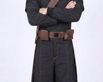 Boba Fett Mandalorian Costume Armor Vest Flight Suit Bounty Hunter Cosplay Outfit for Halloween, Convention Ready Suit