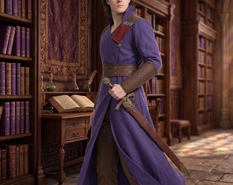 Gale Dekarios Costume Men Baldur’s Gate 3 Wizard of Waterdeep Robe Leather Armor Cosplay DnD Mage Suit