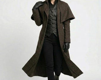 Bloodborne Hunter Cosplay Coat Gothic Victorian Trench Cape Leather Vest – Dark Fantasy Game Inspired Halloween Costume