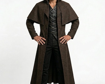 Bloodborne Hunter Cosplay Coat Gothic Victorian Trench Cape Leather Vest – Dark Souls Inspired Dark Fantasy Halloween Costume