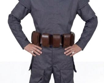 Boba Fett Mandalorian Flight Suit Costume Screen Accurate Cosplay Jumpsuit Bounty Hunter Outfit for Halloween, Comic Con, Custom Fit Suit