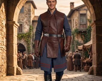 Captain Panaka Cosplay Costume Men Naboo Royal Guard Uniform Star Wars Prequel Halloween Outfit