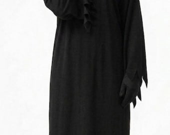 Sith Lord Cosplay Costume – Black Jedi Robe Set with Hooded Tunic, Dark Side Cloak for Halloween & Comic-Con, Handmade Outfit