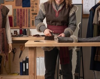 Kristoff Frozen 2 Cosplay Costume Women Adult Nordic Winter Outfit Handmade Disney Halloween Costume