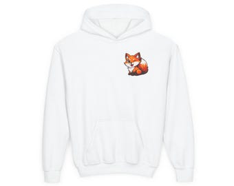 Copy of Foxy Woxxy Cartoon Fox Youth Hoodie | Cute Fox Illustration