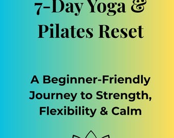 7-Tage-Soft-Reset-Challenge für Anfänger | Yoga & Pilates-Planer | Druckbare Wellness Tracker | At Home Workout Plan PDF