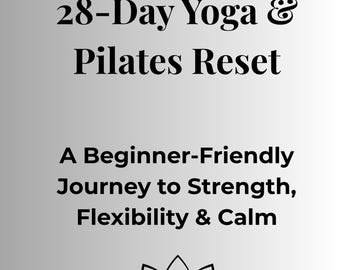 28-Tage Yoga und Pilates-Reset-Planer | Anfänger Workouts Plan zu Hause | Printable Wellness-Planer | Fitness und Habit Tracker PDF