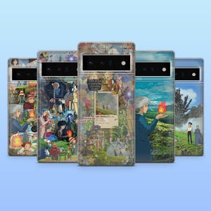 Peut inclure: Cinq coques de t&eacute;l&eacute;phone avec des illustrations color&eacute;es de style anime. Chaque coque pr&eacute;sente un design diff&eacute;rent, avec des personnages et des sc&egrave;nes d'un film d'animation populaire. Les coques ont une finition claire et brillante et sont con&ccedil;ues pour un mod&egrave;le de t&eacute;l&eacute;phone sp&eacute;cifique.