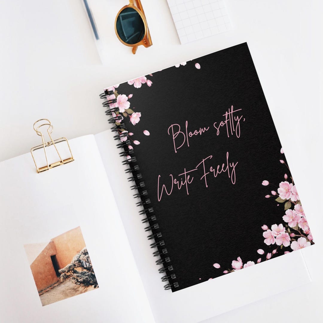 Floral Spiral Notebook With Floral Design - Etsy