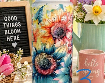 Cirkul Sip Compatible Custom Tumbler – Floral Personalized Insulated Water Bottle