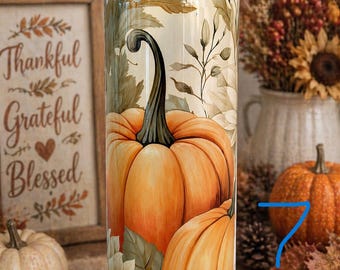 Cirkul Sip Compatible Custom Tumbler – Fall Pumpkin Personalized Insulated Water Bottle