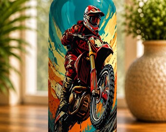 Cirkul Sip Compatible Custom Tumbler – Dirtbike Personalized Insulated Water Bottle