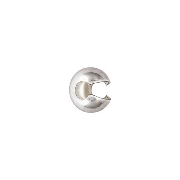 925 Sterling Silver (3mm, 3.2mm, 4mm, 5mm) Crimp Cover Bead