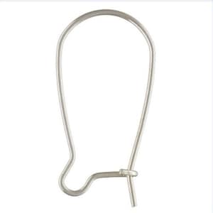 May include: Silver earring hook with a loop at the top and a small hook at the bottom.
