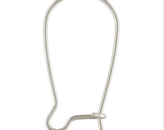 925 Sterling Silver Kidney Ear Wire  (16mm, 23.5mm, 35mm) | Earring Hooks Findings for DIY Jewelry Making Findings