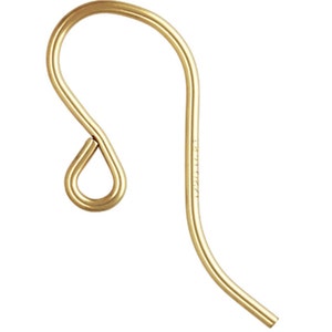 14k Gold Filled French Ear Wires (2pcs, 4pcs) | Classic Hook Earrings with Loop | DIY Jewelry Making Supplies