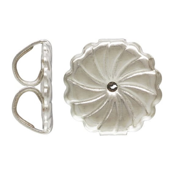 925 Sterling Silver Premium Earring Backs | 5mm 7mm 9mm | Swirl Ear Nuts | Secure Clutch Backs for Heavy Earrings & DIY Jewelry