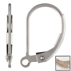925 Sterling Silver Leverback Ear Wires (Plain, Interchangeable, Fleur De Lis, Shield, Heart, Shell, Teardrop) Earring Hooks for DIY Jewelry