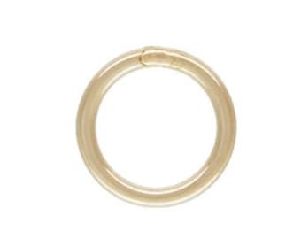 14K Gold Filled Closed Jump Rings 22ga (4mm, 5mm, 6mm, 7mm) | Soldered Connectors for DIY Jewelry, Necklace, Bracelet, Earring Making