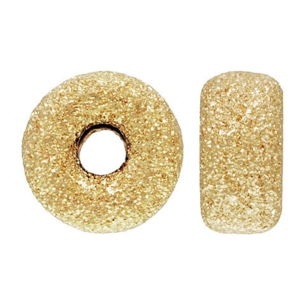 14k Gold Filled (3mm, 4mm, 5mm) Stardust Roundel Bead