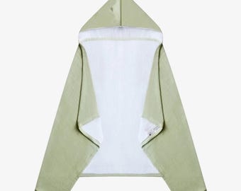 Nallebjörnshandduk med huva - 63 x 102 cm - Olivgrön