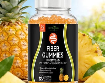 HealthyAsia Black Label Fiber Gummies - 5g - Pineapple
