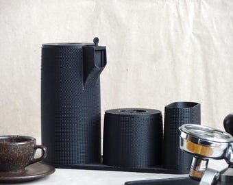 Coffee Container Set, Countertop Organizer For Beans & Tools (3) Piece Set