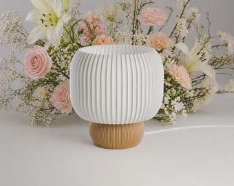Minimalist Table Lamp with Warm Glow – Modern Bedside & Desk Lamp, E26, E27 Bulb Holder