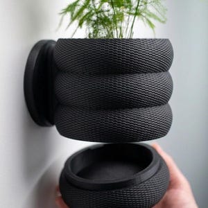 Hängender Dreifach-Wandpflanzkasten mit Blasenmuster | Gerippter Pflanztopf mit Abfluss und Untersetzer | Vertikale Sukkulenten-Gartendekoration für drinnen