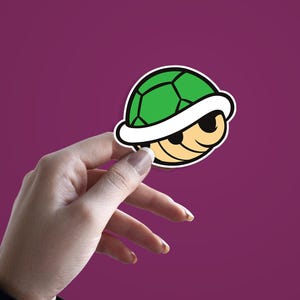 Green Koopa Shell Premium Glossy Vinyl Die Cut Sticker