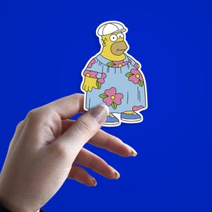 homer blue dress simpsons HOMER muumuu 2002 playmates wos kitchen complete   ActionFiguresandComics