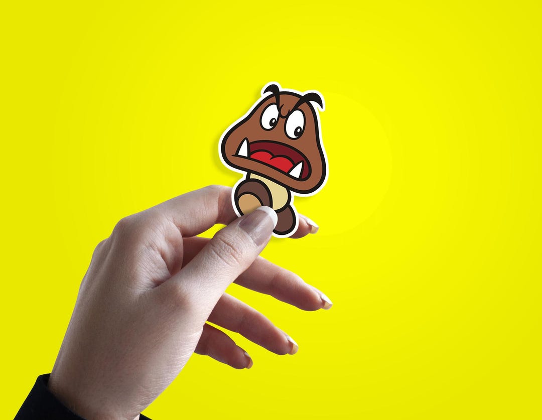 Gooba Sticker Goomba Super Mario Brothers Premium Glossy Vinyl Die Cut Sticker - Etsy